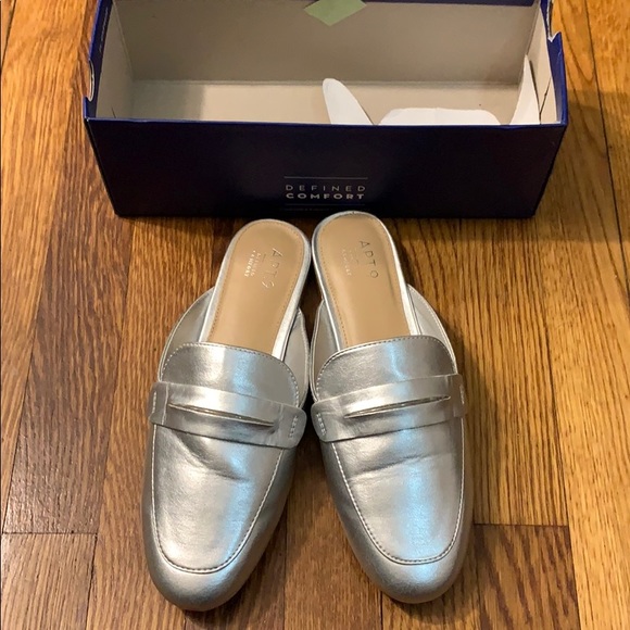 Apt. 9 Shoes - Silver metallic mules